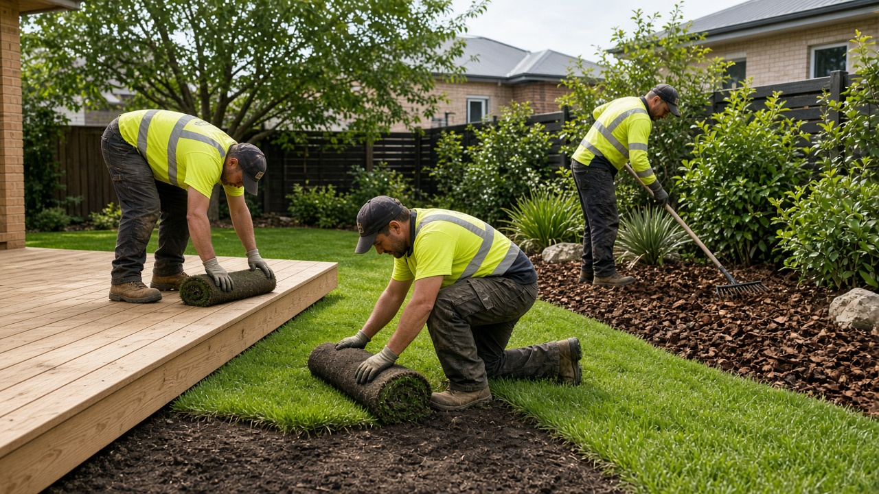 Landscaping labour hire Melbourne turf and mulch 2026