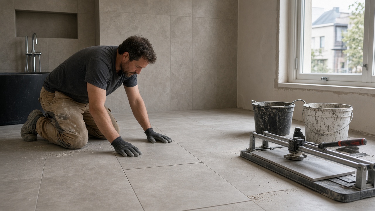 Tiling labour hire Melbourne bathroom floor tiles 2026