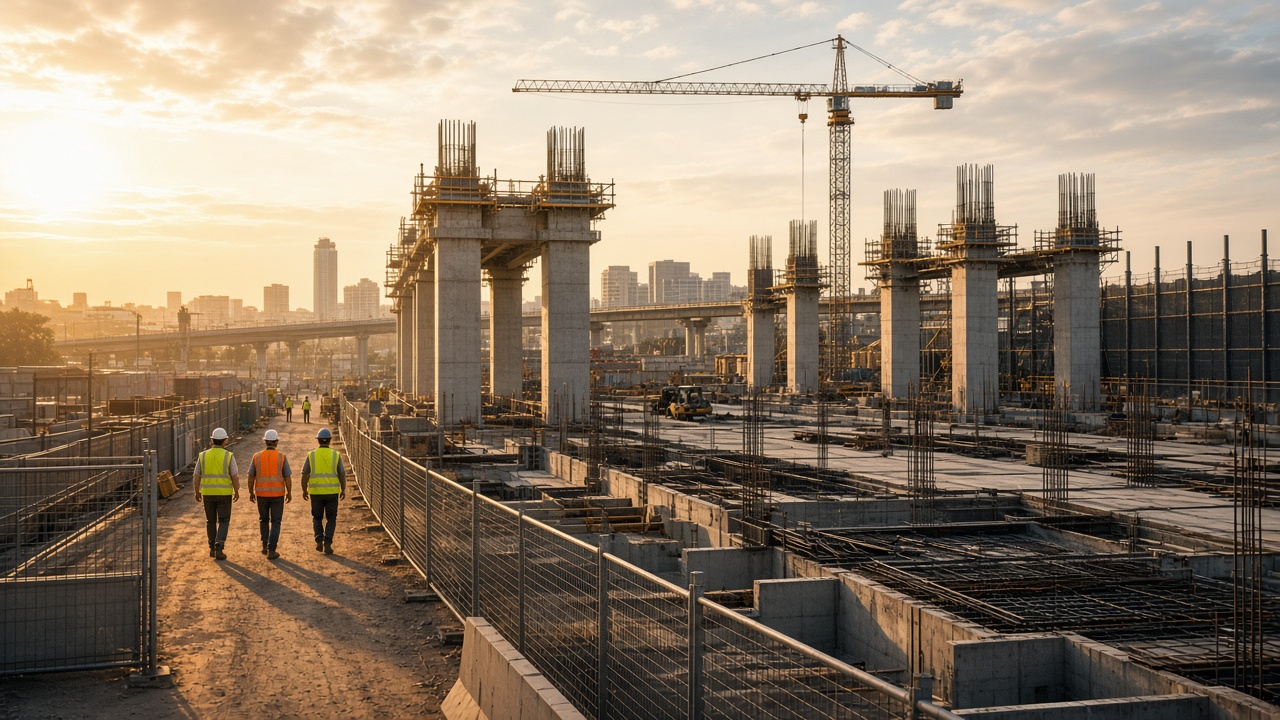 Site allowance explained: construction workers on a multistorey commercial project
